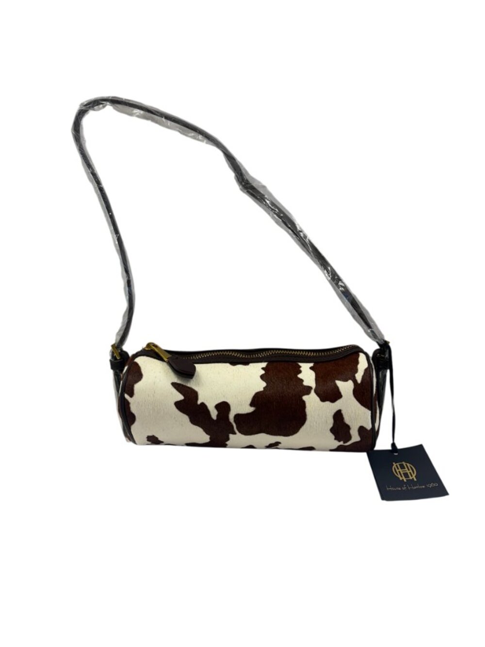 House of Harlow 1960 - Cow Print Barrel Bag / Shoulder Purse- Calf Hair - NWT